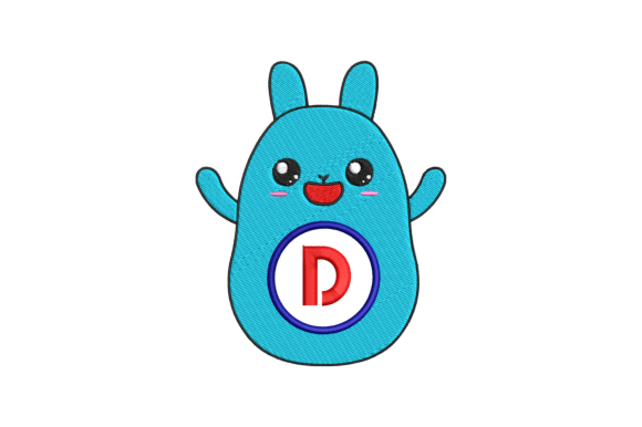 Cute Rabbit Letter D Embroidery Design Review