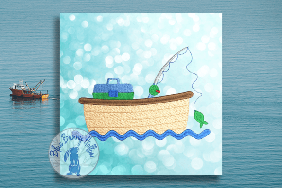 Fishing Boat Embroidery Design Review for Boutique Sweatshirts