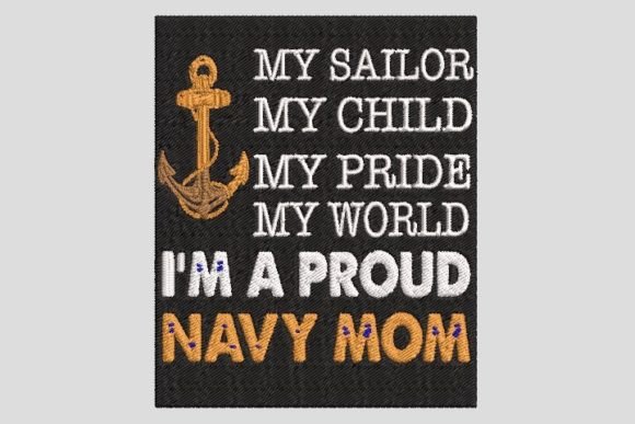 I Am a Proud Navy Mom Family Quotes Review
